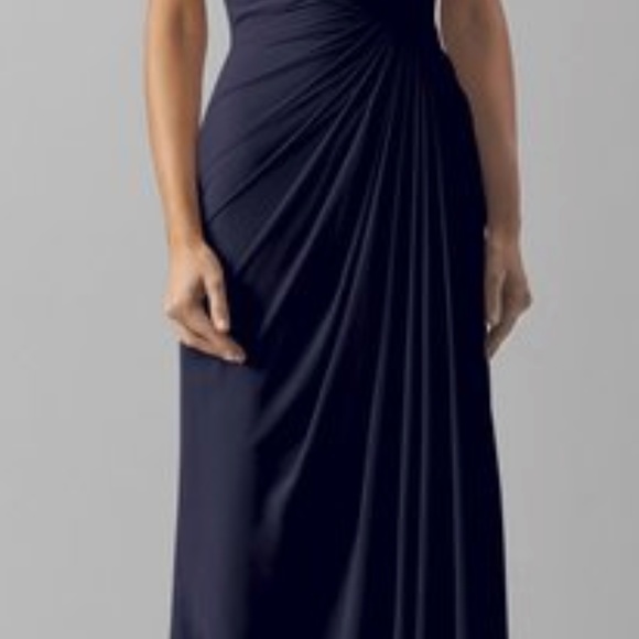 Watters 8541 Draped Chiffon Bridesmaid Gown - Picture 3 of 5